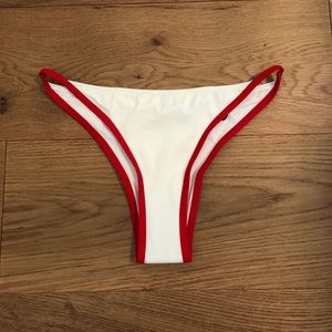 Solid & Striped red and white bottoms
